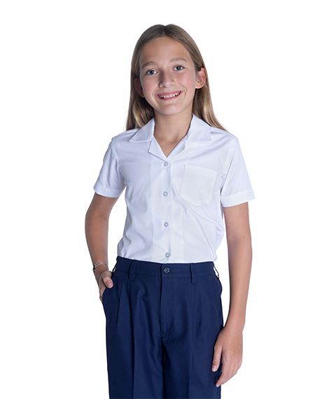 REVERE BLOUSE FOR GIRLS SHORT SLEEVE -  PACK OF TWO