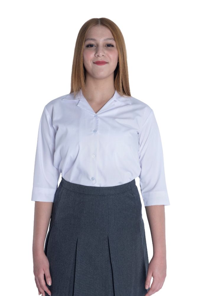 3/4 SLEEVE FLAT COLLAR BLOUSE